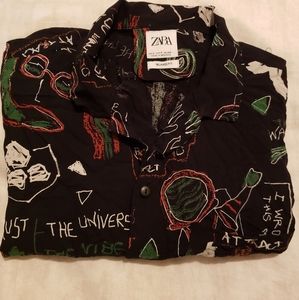 Zara-Relaxed Fit- Short Sleeve-Small- Shirt